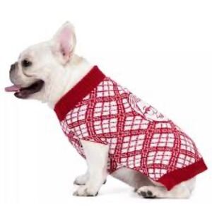 A‎ Christmas Story Pet Dog Sweater Size S Small Red White Embroidered Holidays